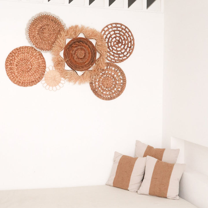 Tropisches Wanddekorationsset „Dalum“ – 6 handgefertigte Boho-Stücke