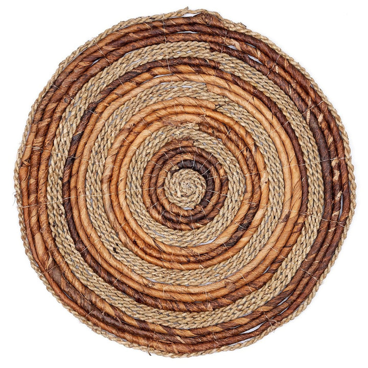 Boho-Tischset „Mataram“ – 2er, 4er- oder 6er-Set aus Seegras & Bananenfaser