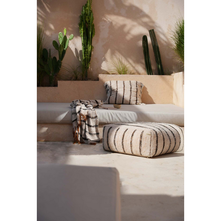 Boho-Pouf aus Baumwolle – Oh My Gee in Bohemian White