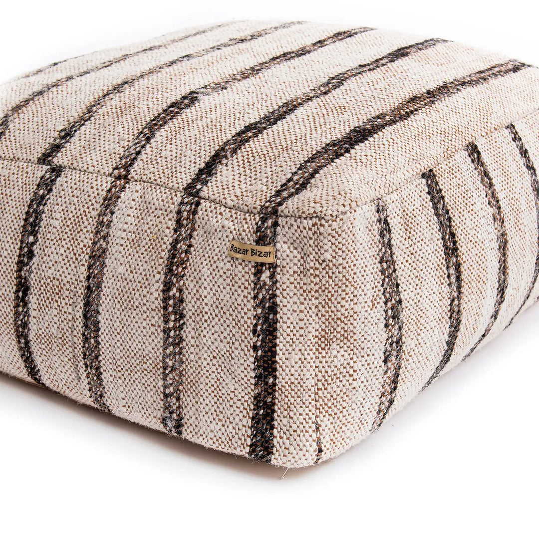 Boho-Pouf aus Baumwolle – Oh My Gee in Bohemian White