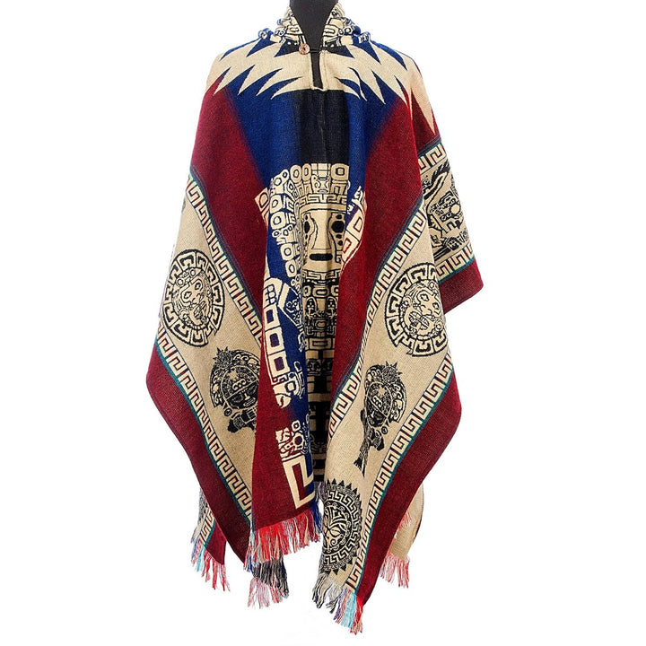 Alpaka-Poncho | Handgemacht in Ecuador | Inka-Design