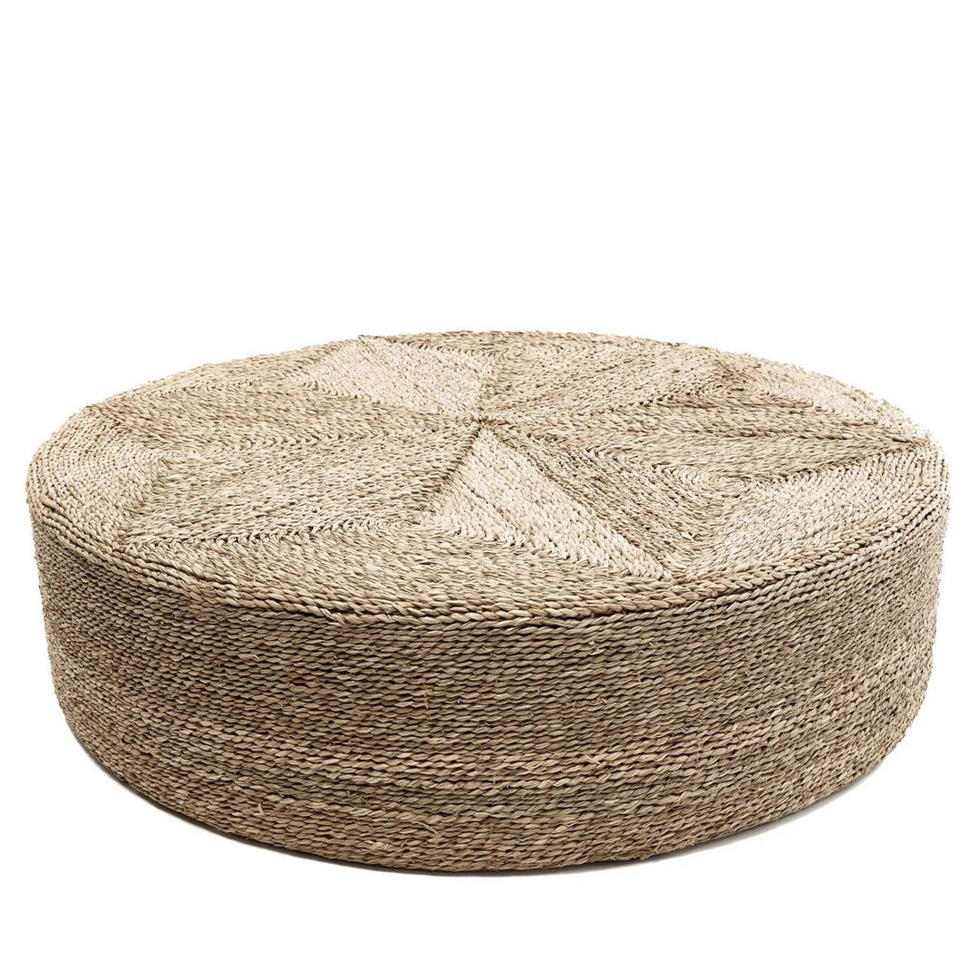 Riesiger Sitzpouf – Natürliches Design | Handgewebt Ø 100 cm