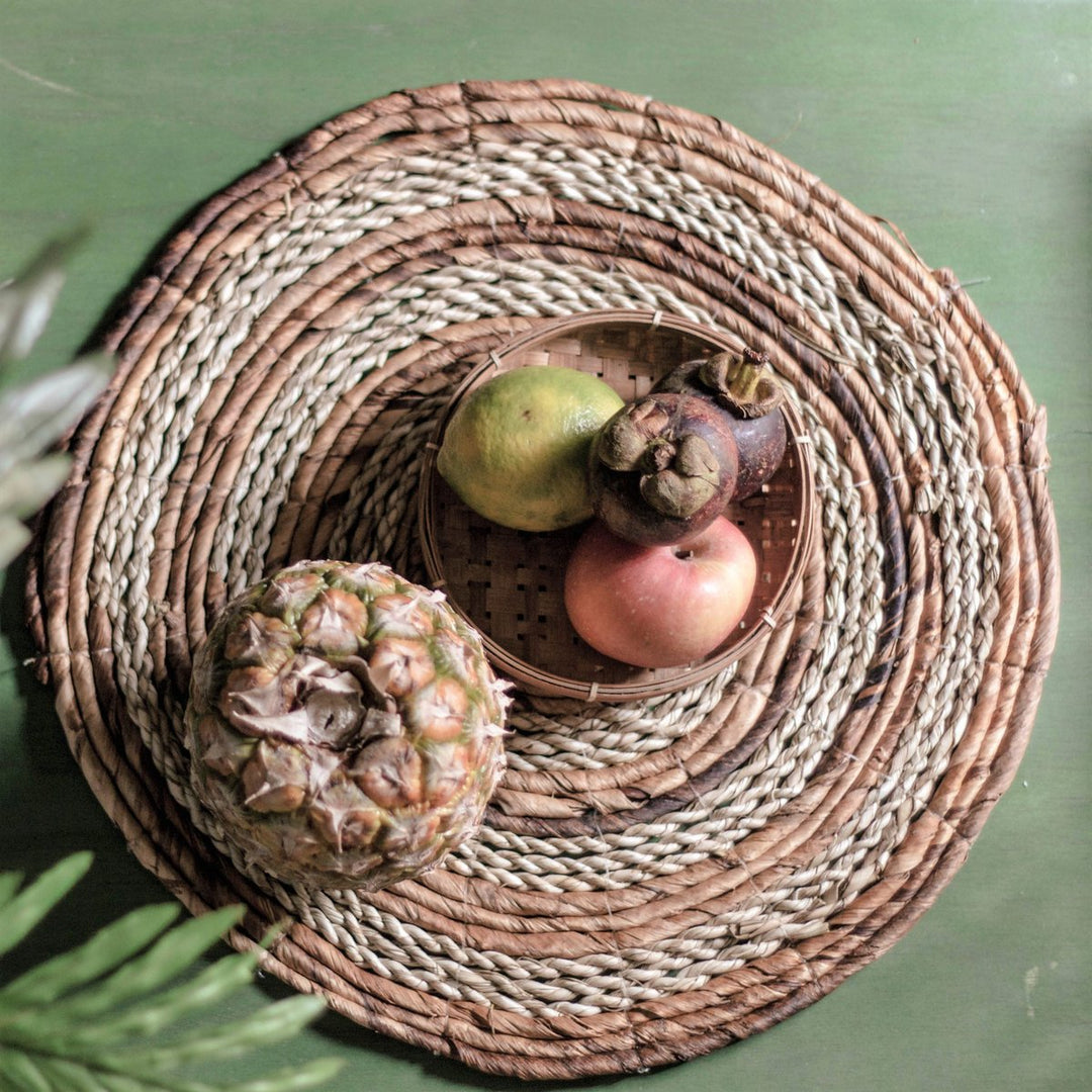 Boho-Tischset „Mataram“ – 2er, 4er- oder 6er-Set aus Seegras & Bananenfaser