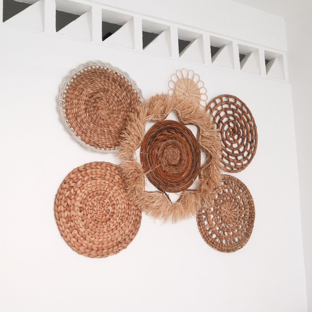 Tropisches Wanddekorationsset „Dalum“ – 6 handgefertigte Boho-Stücke
