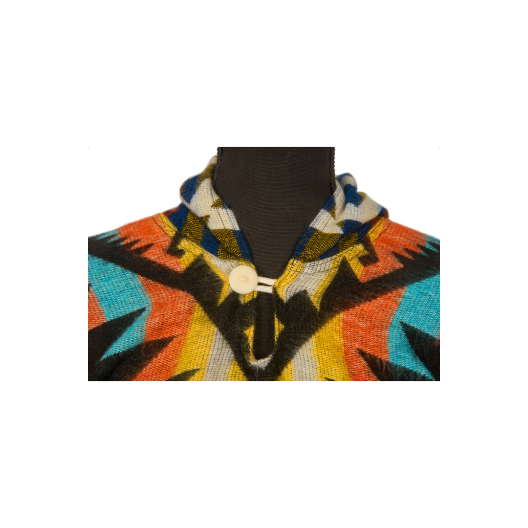 Alpaka-Poncho | Handgemacht in Ecuador | Waorani-Grün