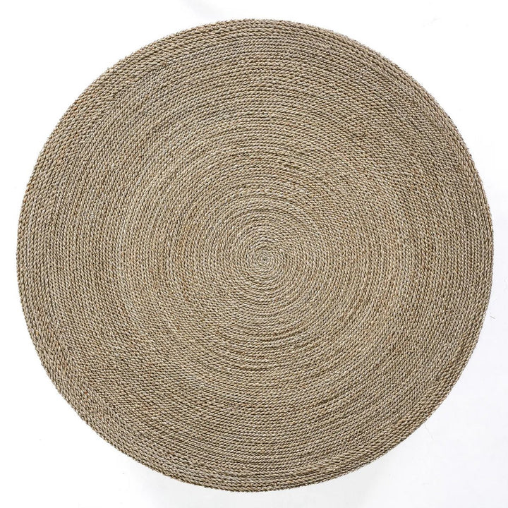 Riesiger Sitzpouf – Natürliches Design | Handgewebt Ø 100 cm