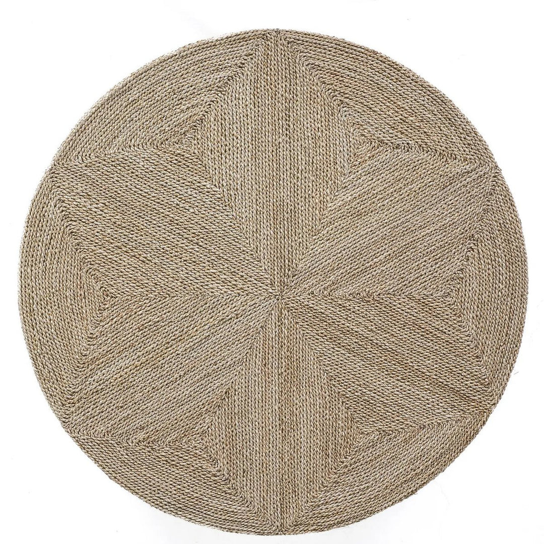 Riesiger Sitzpouf – Natürliches Design | Handgewebt Ø 100 cm