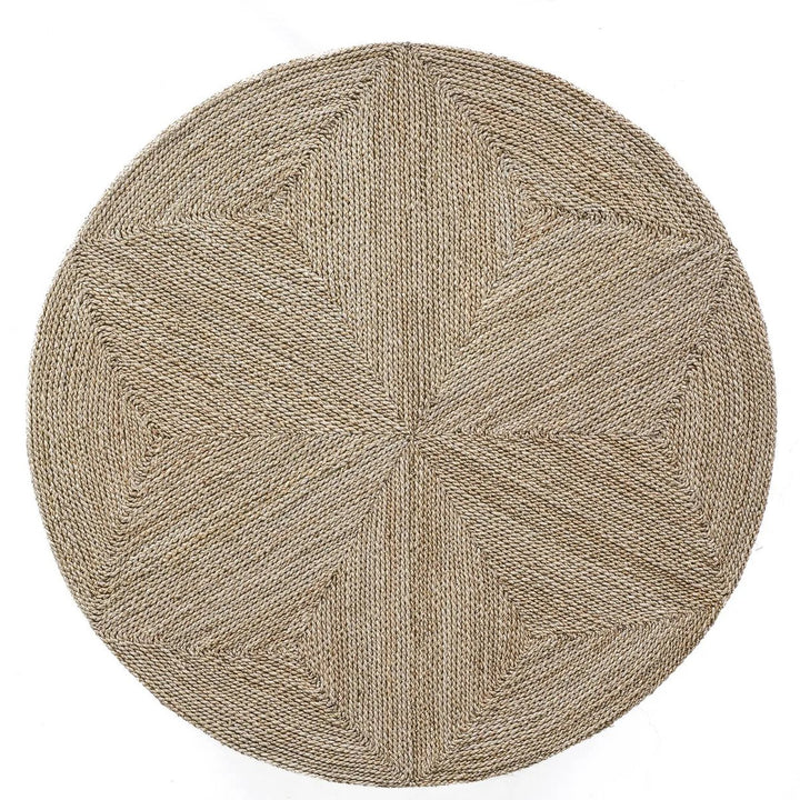 Riesiger Sitzpouf – Natürliches Design | Handgewebt Ø 100 cm