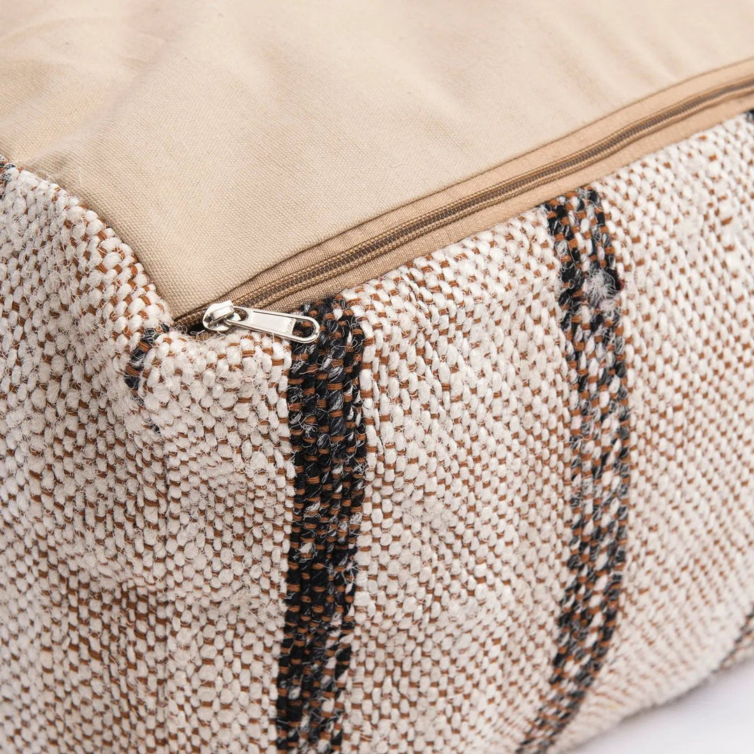 Boho-Pouf aus Baumwolle – Oh My Gee in Bohemian White