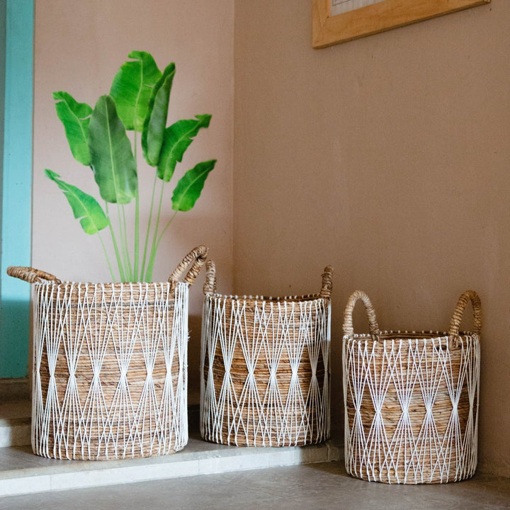 Boho-Korb Manduro – Wäsche-, Pflanzen- & Aufbewahrungskorb aus Bananenfaser (3 Größen)