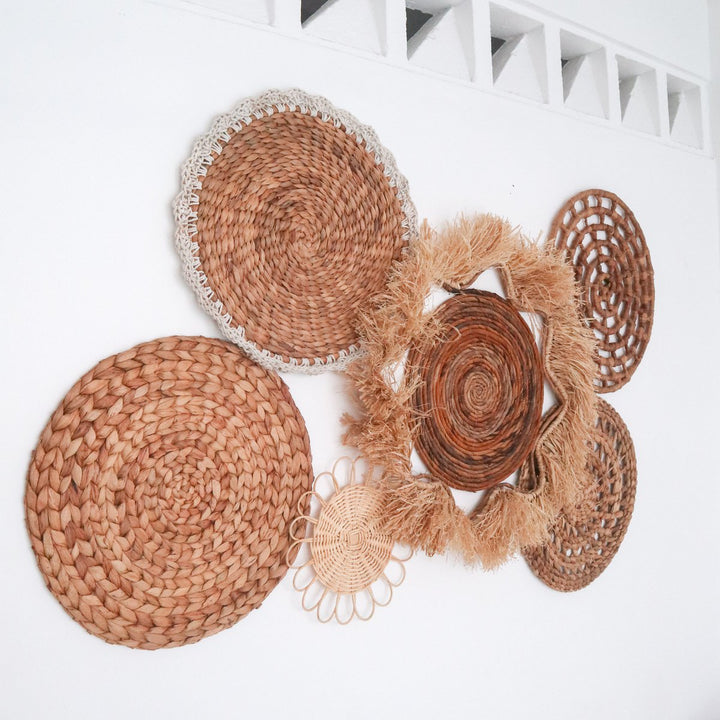 Tropisches Wanddekorationsset „Dalum“ – 6 handgefertigte Boho-Stücke