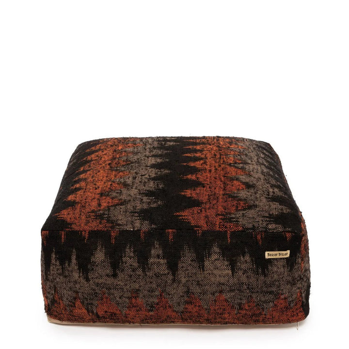 Boho-Pouf aus Baumwolle – Oh My Gee in Schwarz-Orange