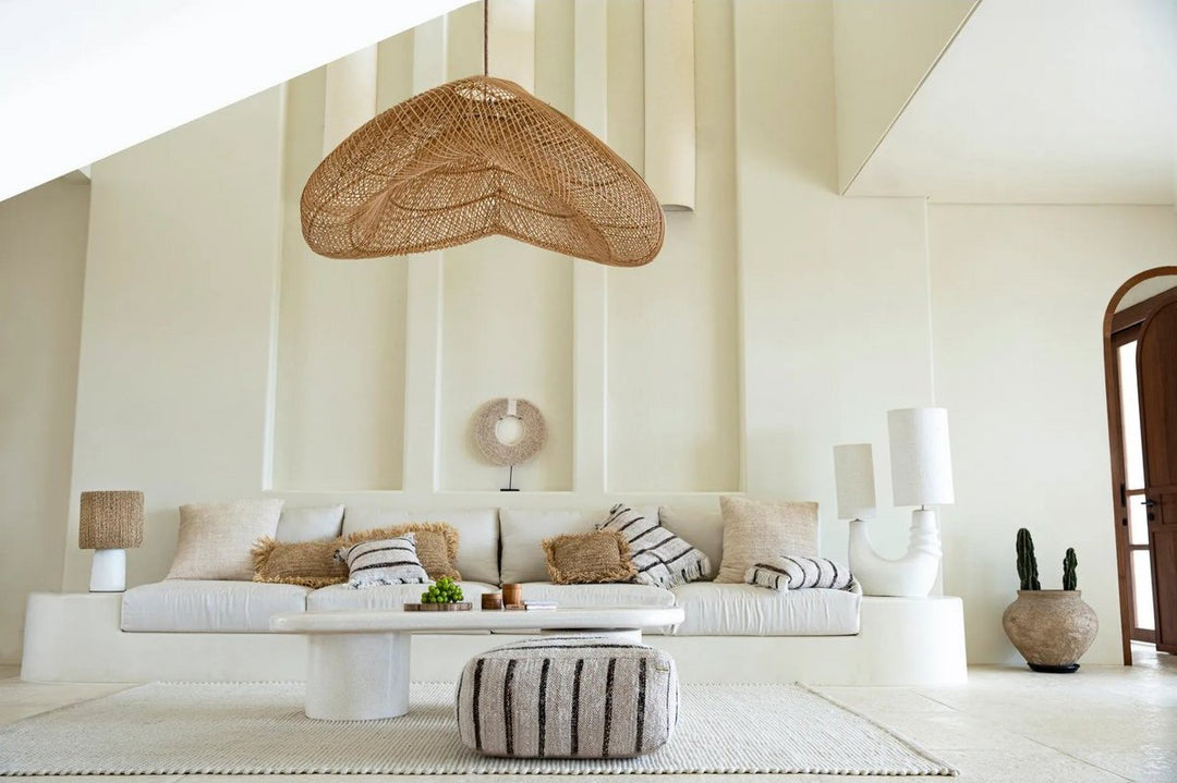 Boho-Pouf aus Baumwolle – Oh My Gee in Bohemian White